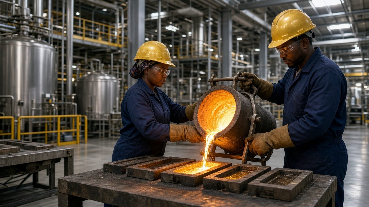 Gold refineries and the trust bank in The Gambia